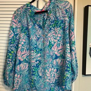 Lilly Pulitzer floral print blouse
